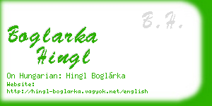 boglarka hingl business card