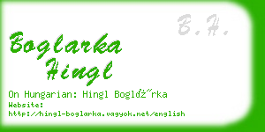 boglarka hingl business card